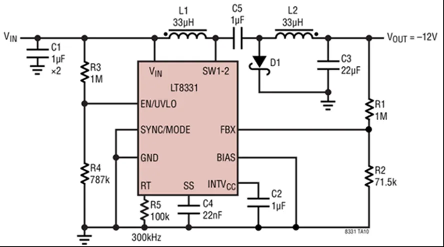 图 6. LT8331 实现的 Ćuk 拓扑结构.png